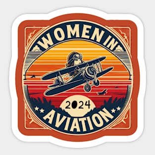 Women in aviation Sticker